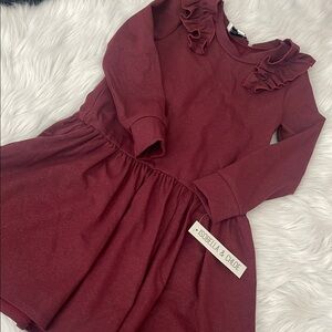 Isobella & Chloe Red Casual Long Sleeve Sweater Dress